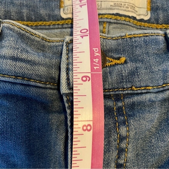 Free People Distressed Knee Straight Leg Jeans Sz 29R - Picture 7 of 9